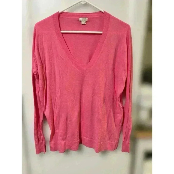 J Crew Sweater Pullover Preppy Pink Casual Ladies,‎ Size Small - Picture 2 of 6